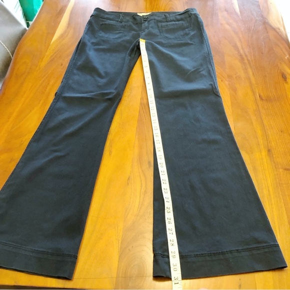 SUNSET SURF CO Y2K Boot Cut Fit Flared Low Rise Funky Navy Low Rise Pants Jeans - Picture 10 of 15